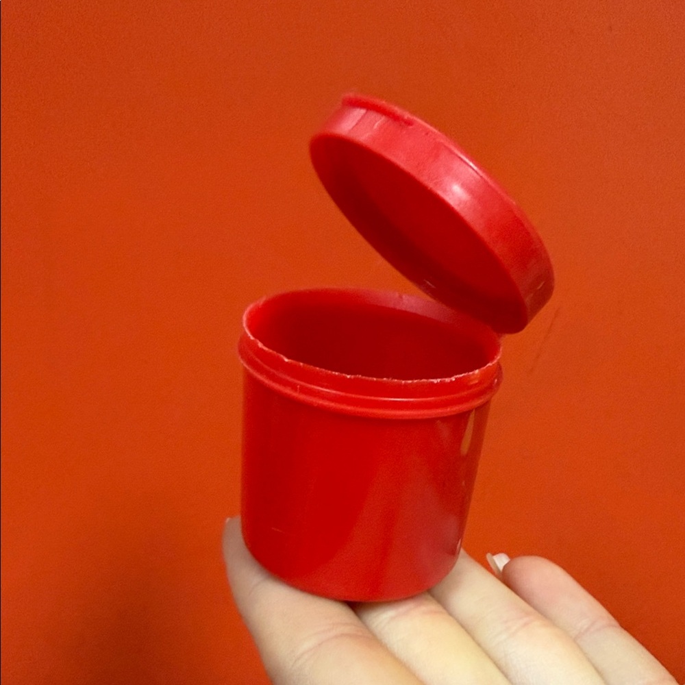 Vintage Red Plastic Container